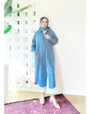 velora tencel gömlek elbise açık mavi 4