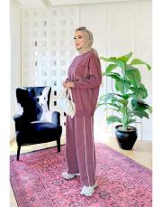 devin iki ip biyeli takım açık bordo