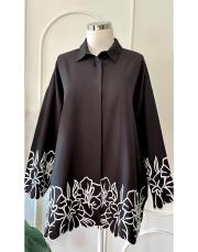 rames brode nakışlı gömlek siyah 2