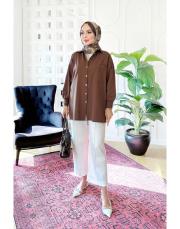 efil basıc gömlek kahve