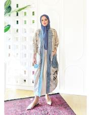 italyan keten sırt file kimono siyah 2