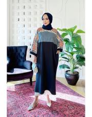 endülüs kot garnili elbise tunik lacivert 2