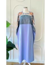 endülüs kot garnili elbise tunik pembemavi