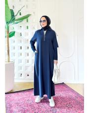 noris tencel triko kol  elbise lacivert