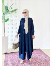 ariana nakışlı takım lacivert 3