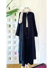 ariana nakışlı takım siyah