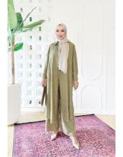 ariana nakışlı takım açık haki 