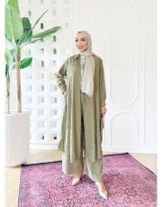 ariana nakışlı takım açık haki  3