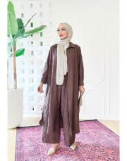 ariana nakışlı takım kahve