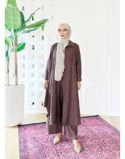 ariana nakışlı takım kahve 2