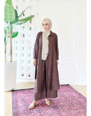 ariana nakışlı takım kahve 3