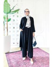 ale uzun gömlekli kırınkıl takım siyah