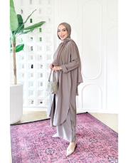 ale uzun gömlekli kırınkıl takım vizon