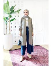 javier ithal keten ara boy gömlek vizon 4