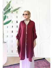 javier ithal keten ara boy gömlek bordo 2