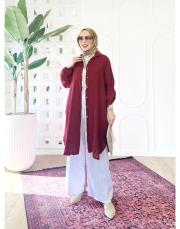 javier ithal keten ara boy gömlek bordo 4