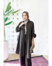 javier ithal keten ara boy gömlek acı kahve 3