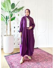 diego ithal sırt brode nakış keten takım mürdüm 2