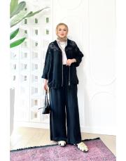 gabriel ithal brode keten takım siyah