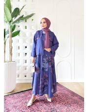 aura ithal kısa ceketli keten takım mor 3