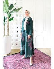 aura ithal kısa ceketli keten takım zümrüt 3