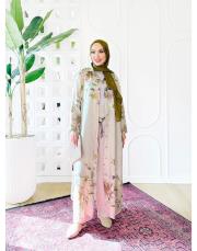 sarmaşık ithal keten gömlek elbise taş 4