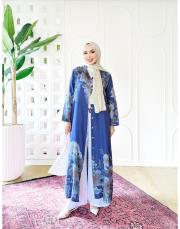 sarmaşık ithal keten gömlek elbise morlila 3