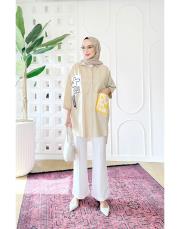 bianca terry koton gömlek taş