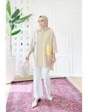 bianca terry koton gömlek taş 2