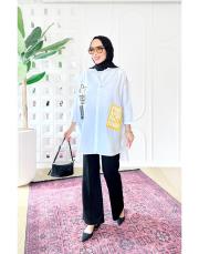 bianca terry koton gömlek ekru