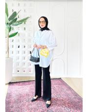 bianca terry koton gömlek ekru 2