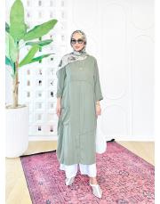 epika tencel elbise haki