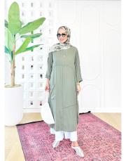 epika tencel elbise haki 2