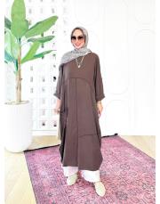 epika tencel elbise kahve 2