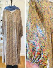 sevilla vual viskon elbise haki