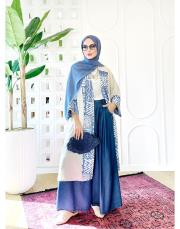 ithal tencel kemerli pantolon etek mavi 4