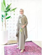 limon nakışlı tasarım takım bej 2