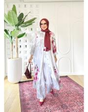 elya ithal cep pullu keten takım beyaz