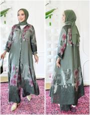 elya ithal cep pullu keten takım haki