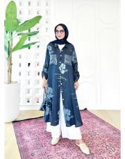 ithal cep pullu keten gömlek lacivert