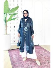 ithal cep pullu keten gömlek lacivert 2