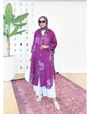 ithal cep pullu keten gömlek leylak 3