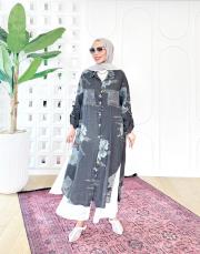 ithal cep pullu keten gömlek antrasit 2