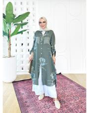 ithal cep pullu keten gömlek haki 3