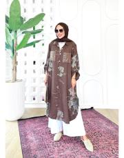 ithal cep pullu keten gömlek kahve 2