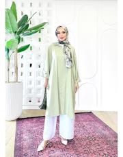 elina tencel oversize gömlek mint 3