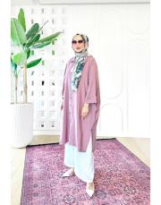 elina tencel oversize gömlek pudra 2