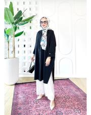 elina tencel oversize gömlek siyah 2