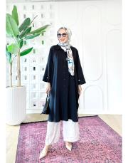 elina tencel oversize gömlek siyah 3