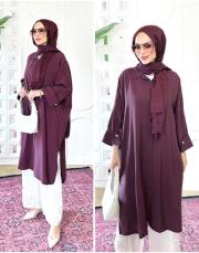 elina tencel oversize gömlek bordo